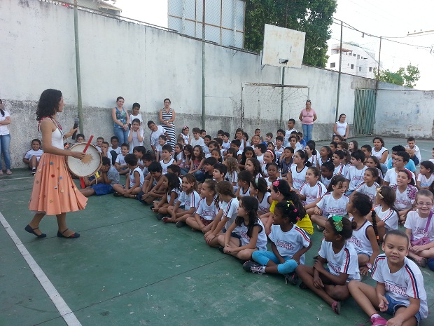 Estudantes da Escola Estadual Patronato Bom Pastor participaram das atividades com entusiasmo. Foto: Divulgação
